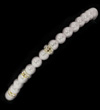 Single line crystal and pearl bracelet
