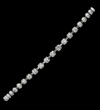 Single line crystal anklet