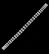 Double line crystal anklet