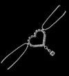 Heart shaped with drop crystal anklet