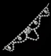 Two line drop crystal anklet