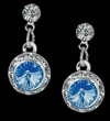 Large crystal drop earrings