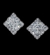 Rhombus styled stud earrings