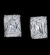 Rectangular Cubic Zirconia Stud Earrings