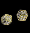 Cubic styled stud earrings