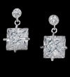Single Cubic Zirconia Drop Earrings