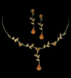 Y pendant flower leaf set