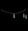 Drop Crystal Necklace Set
