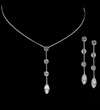 Crystal Drop Y Pendant Set
