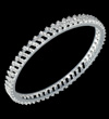 Angled crystal bangle